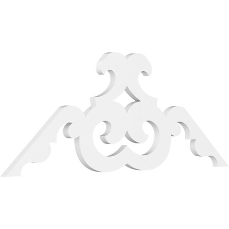 Ekena Millwork Pitch Benson Architectural Grade PVC Gable Pediment, 48"W x 20"H x 1"P (10/12) GPP048X020X100BEN